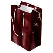 Deep Red Südwest Cowhide Mittlere Geschenktüte (Vorderseite Schrägansicht)