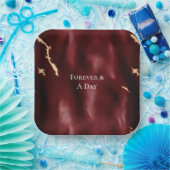 Deep Red Südwest Cowhide Pappteller (Party)