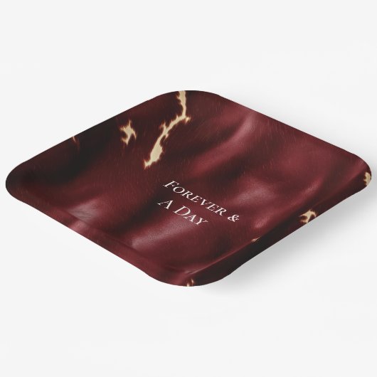 Deep Red Südwest Cowhide Pappteller (Gewinkelt)