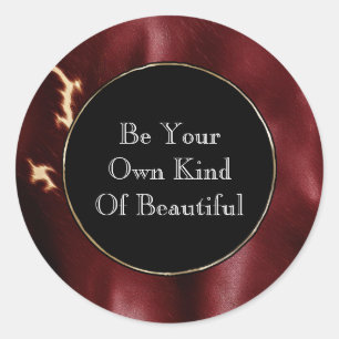 Deep Red Südwest Cowhide Runder Aufkleber