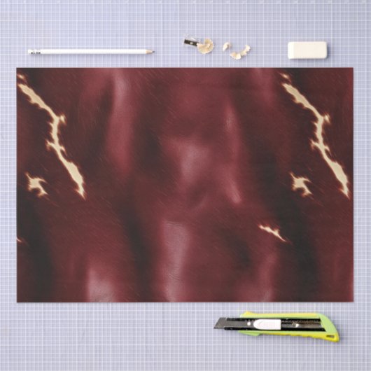 Deep Red Südwest Cowhide Seidenpapier (Handwerk)