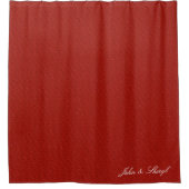 Deep Red Textured Shower Vorhang (Vorderseite)