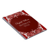 Deep Red Tribal Batik Notebook Notizblock (Rechte Seite)