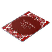 Deep Red Tribal Batik Notebook Notizblock (Linke Seite)