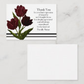 Deep Red Tulips Danke Karte (Vorne/Hinten)