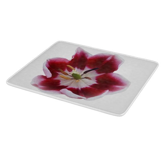 Deep Red Tullip Schneidebrett (Ecke)