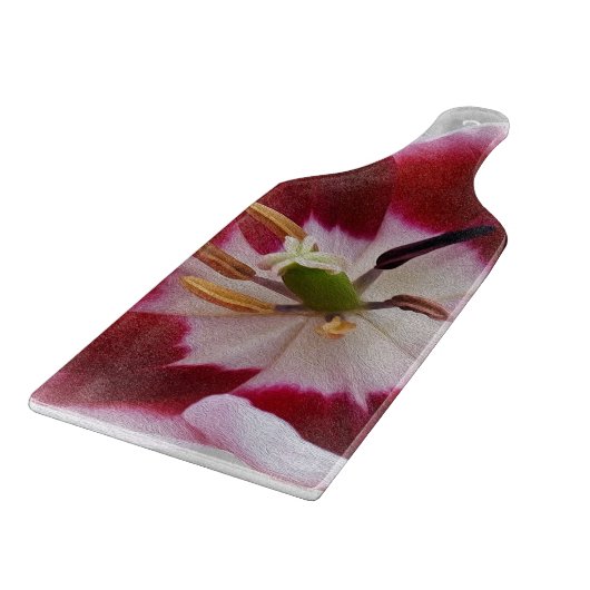 Deep Red Tullip Schneidebrett (Ecke)