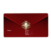 Deep Red Velvet Pearl Jewel (Vorne)