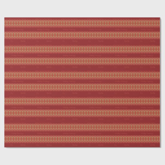 Deep Red Vintag Styled Geschenkpapier (Flach)