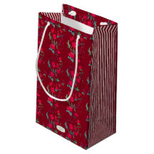 Deep Red Wassail Floral Geschenktasche
