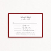 Deep Red Wedding Rsvp card Karte