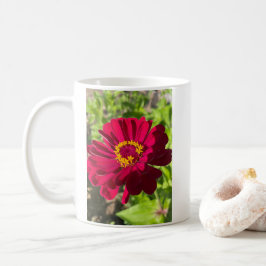 Deep Red Zinnia Blume Kaffeetasse