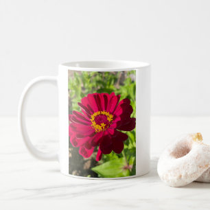 Deep Red Zinnia Blume Kaffeetasse