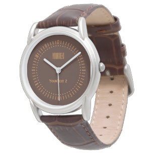Deep Rich Brown Dekoration Personalisiert Armbanduhr