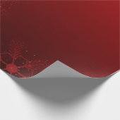 Deep Rich Red Christmas Snowflakes Geschenkpapier (Ecke)