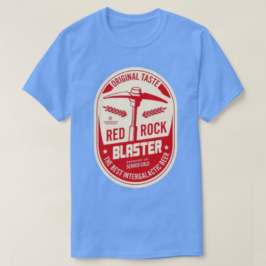 Deep Rock Galactic Red Rock Blaster Beer Designer T-Shirt (Design vorne)