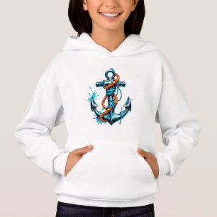 Deep Rooted - Nautical Anchor Splash Art Hoodie