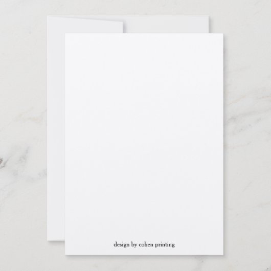 Deep Roots Jüdische Einladung zur Hochzeit (Rückseite)