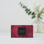 Deep Rose Abstrakt Agate Marble Muster Visitenkarte (Stehend Vorderseite)