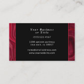 Deep Rose Abstrakt Agate Marble Muster Visitenkarte (Rückseite)