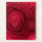 Deep Rose Abstrakt Agate Marbled Muster mit Name Planer (Rückseite)