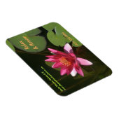 Deep Rose Colored Water Lily Business Card Magnet (Rechte Seite)