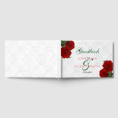 Deep Rote Rose Floral Wedding - Gästebuch (Voll)