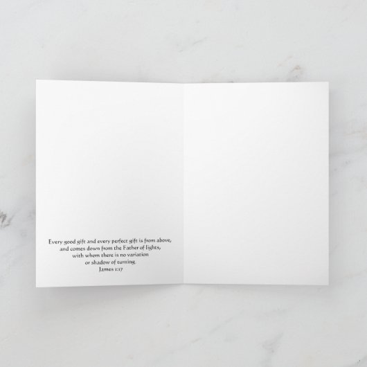 Deep Rote Rose Scripture Card James 1:17 Karte (Innenseite)