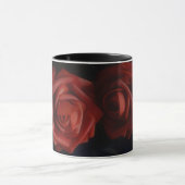 Deep Rote Rosen Blume Art Tasse (Zentrum)