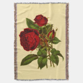 Deep Rote Rosen Woven Throw Decke (Vorderseite Vertikal)