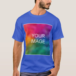 Deep Royal Blue Custom Add Image Foto T-Shirt