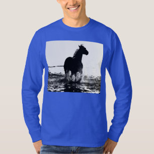 Deep Royal Blue Elegante Reiten T-Shirt