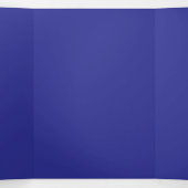 Deep Royal Blue Solid Color Background Dreifach Gefaltete Einladung (Innenseite Mitte)