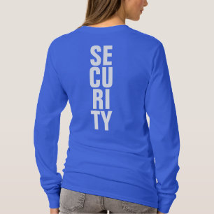 Deep Royal Blue Template Custom Womens Security T-Shirt