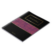 Deep Ruby Batik Einfache Bezeichnung Notizblock (Linke Seite)