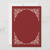 Deep Ruby Islamic Wedding Einladung (Rückseite)