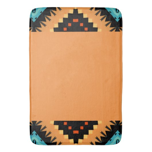 Deep Saffron Bold Pattern 2 Badematte (Vorderseite Vertikal)