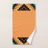 Deep Saffron Bold Pattern 2 Badhandtuch Set (Handtuch)