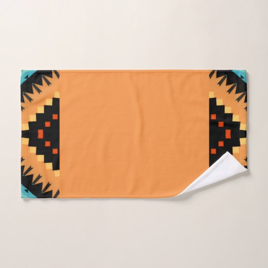 Deep Saffron Bold Pattern 2 Badhandtuch Set (Handtuch)