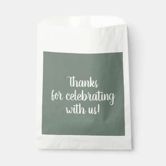 Deep Sage Green Geschenktütchen (Vorderseite)