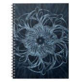 Deep Sea Blue Mandala Notebook Notizblock (Vorderseite)