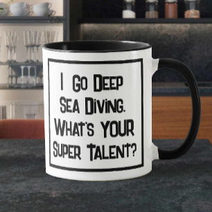 Deep Sea Diver Super Talent. Zwei Tone-Kaffee-Tass Tasse