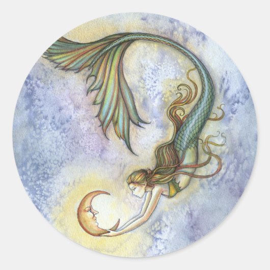 Deep Sea Mond Sticker (Vorderseite)