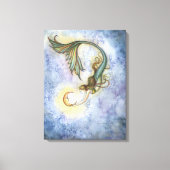 Deep Sea Moon Mermaid Wrapped Canvas Print Leinwanddruck (Vorderseite)