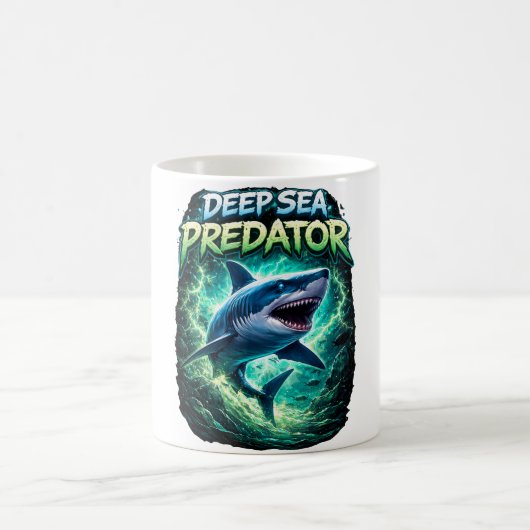Deep sea predator shark coffee mug kaffeetasse (Mittel)
