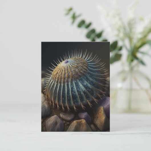 Deep Sea Urchin Feiertagspostkarte (Stehend Vorderseite)