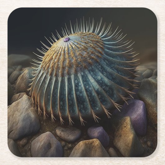 Deep Sea Urchin Rechteckiger Pappuntersetzer (Vorderseite)