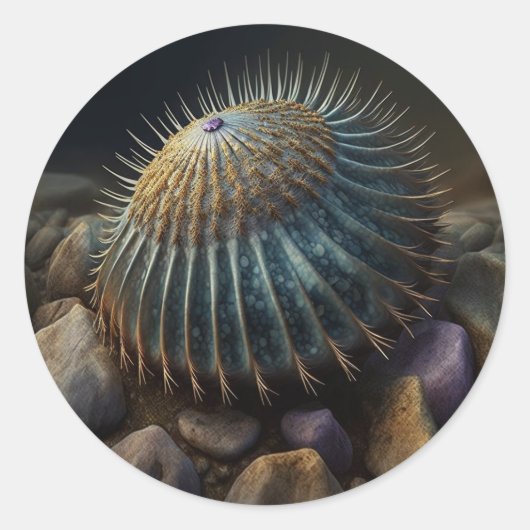 Deep Sea Urchin Runder Aufkleber (Vorderseite)