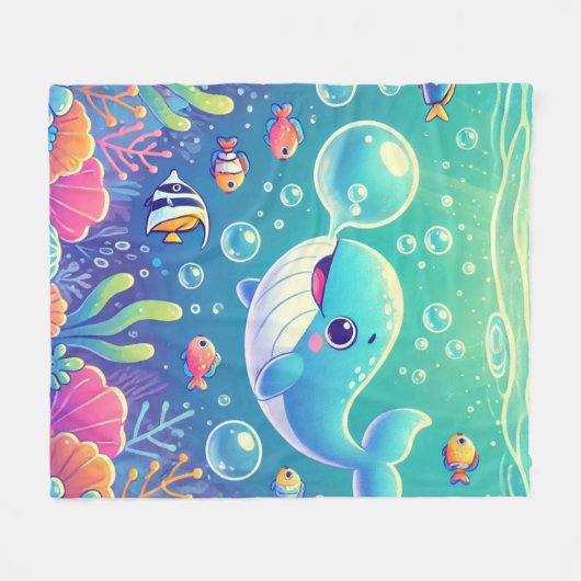 Deep-Sea Wonders Fleecedecke (Vorderseite (Horizontal))