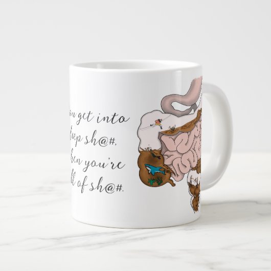 Deep Sh@#-Tasse Jumbo-Tasse (Vorderseite Rechts)